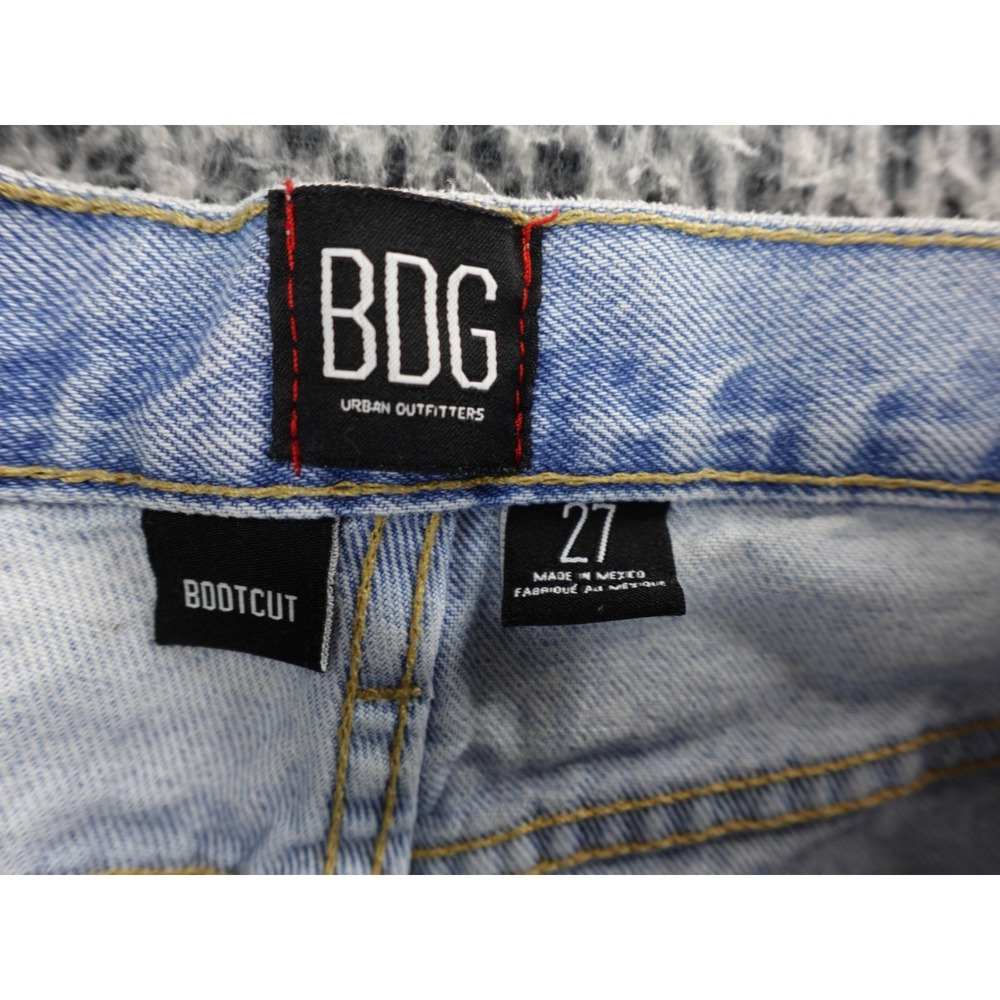 BDG Bootcut Distressed High Rise Straight Leg Jeans Light Wash 27x30‎ - Picture 9 of 12